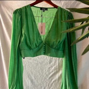 Long sleeve Cropped Blouse